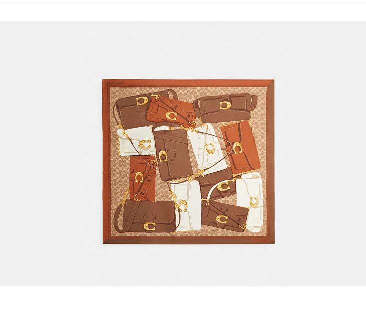 Cheap TABBY Handbag Printed Mulberry Silk Square Scarf