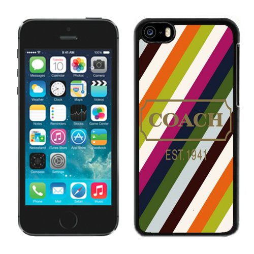 Coach Stripe Multicolor iPhone 5C Cases DQX