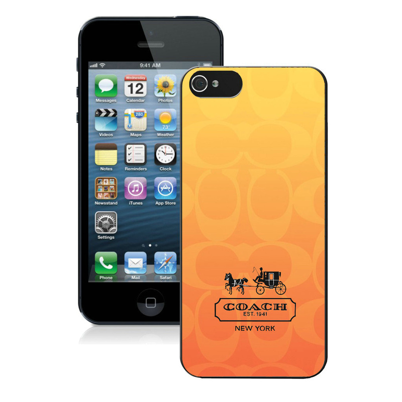 Coach In Signature Orange iPhone 5 5S Cases AIW