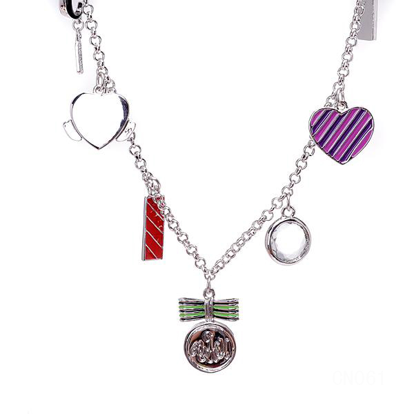 Coach Charm Silver Necklaces CYJ