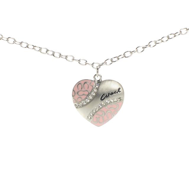 Coach Love Heart Pink Necklaces ALO