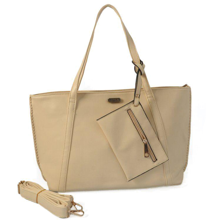Coach City Chain Large Ivory Totes CIG
