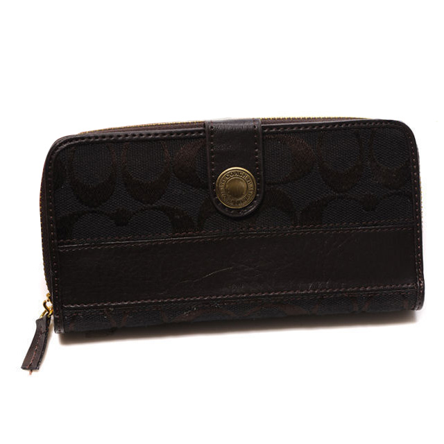 Coach In Signature Large Coffee Wallets CJM